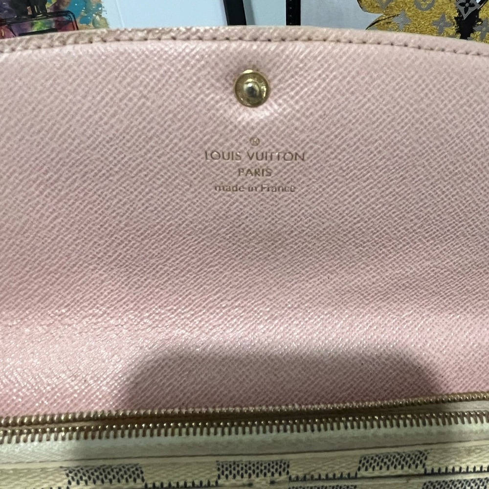 Louis Vuitton Damier Azur Emilie Wallet w/ Pink/Green! - Picture 6 of 11